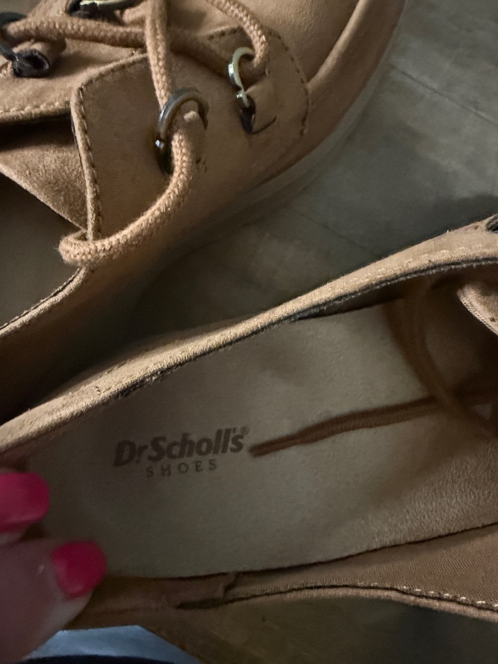 Dr. Scholl’s Womens Tan Platform Lace-Up Loafers size 7 NEW - Picture 5 of 7